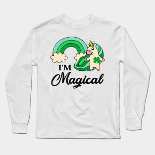 I_m Magical Rainbow Unicorn St Patricks Day Long Sleeve T-Shirt